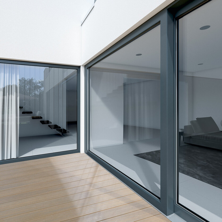 Schüco Schiebetür aus Kunststoff