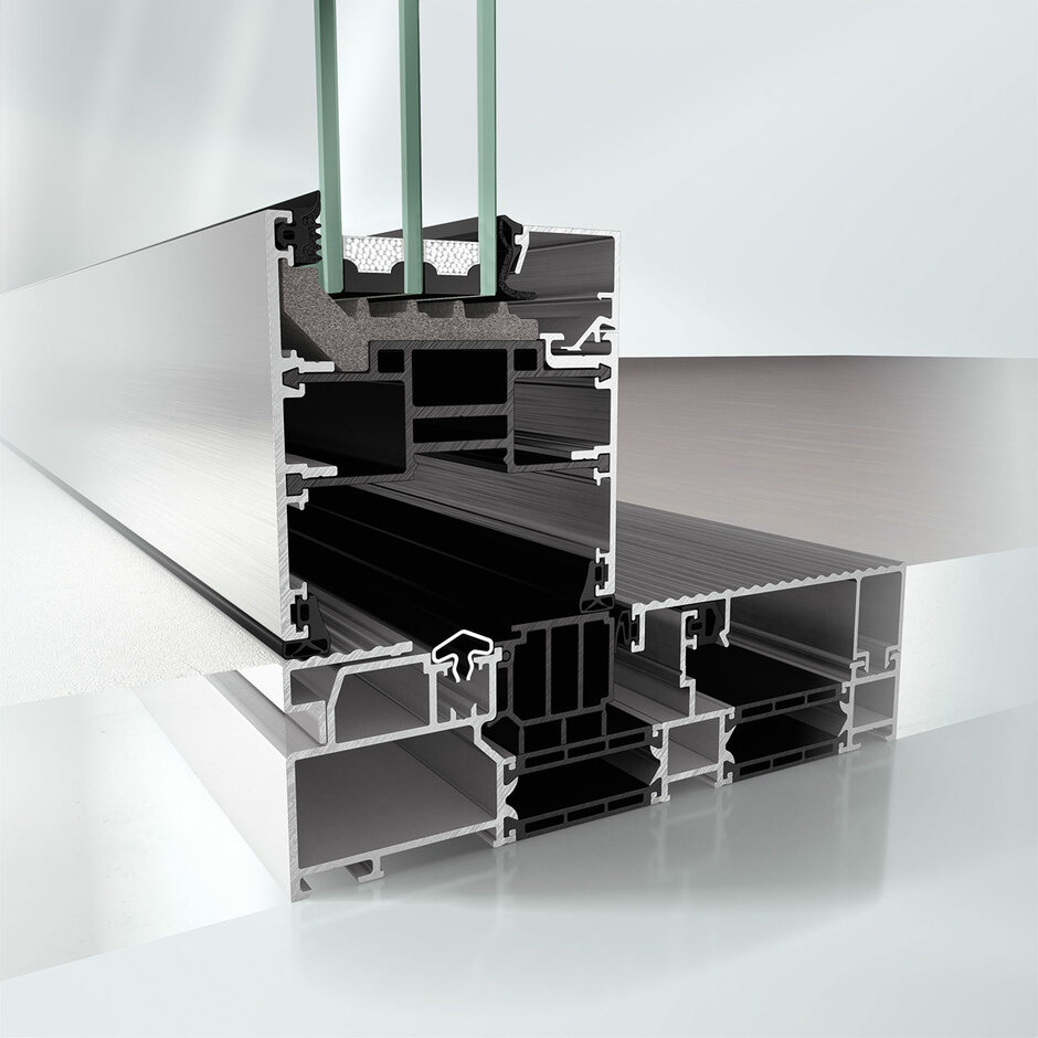 Profilquerschnitt – Schüco-Schiebetür